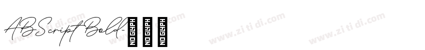 ABScript Bold字体转换